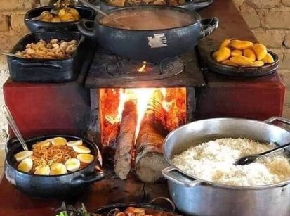 A Ceia de Natal era preparada em fogão a lenha... 