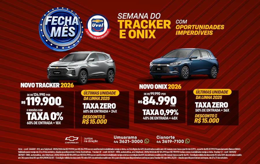 SEMANA TRACKER E ONIX