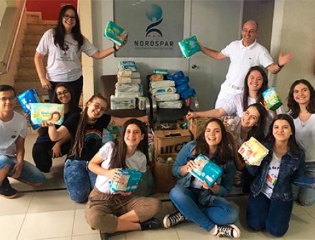 Norospar recebe doações de fraldas e potes de leite materno Norospar recebe doações de fraldas e potes de leite materno