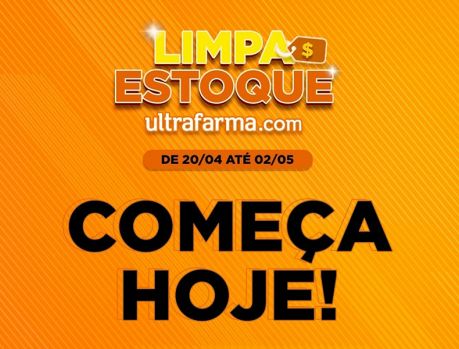 Ultrafarma inicia Operação Limpa Estoque: ofertas até o dia 2 de maio Ultrafarma inicia Operação Limpa Estoque: ofertas até o dia 2 de maio