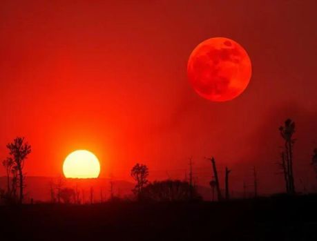 QUEIMADAS ‘CRIARAM’ O SOL LARANJA E A LUA VERMELHA!!! QUEIMADAS ‘CRIARAM’ O SOL LARANJA E A LUA VERMELHA!!!