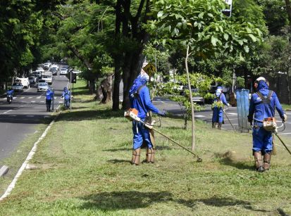 É TEMPO DE ROÇADA NOS GRAMADOS DO CENTRO DE UMUARAMA