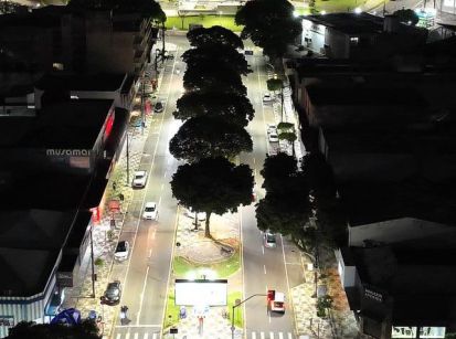 Iluminação da Avenida Paraná é modernizada com tecnologia LED